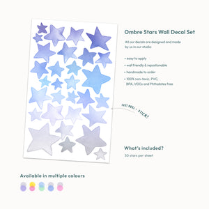 Ombre Stars Wall Decals