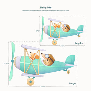 Woodland Animal Plane Wall Decal