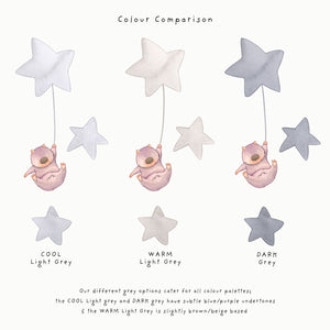 Colour comparison grey options of Australian Animal decal set from Little Tall Tales