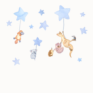 Australian Animals Night Time Wall Decals