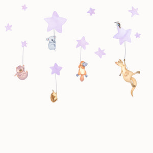 Australian Animals Night Time Wall Decals
