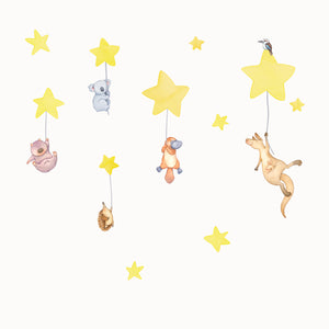 Australian Animals Night Time Wall Decals