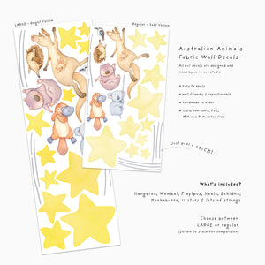 Australian Animals Night Time Wall Decals