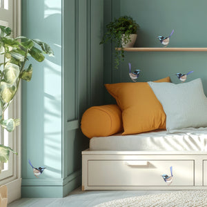 Blue Wren Wall Decals