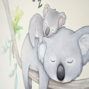 Koala in Gum Tree Wall Decal