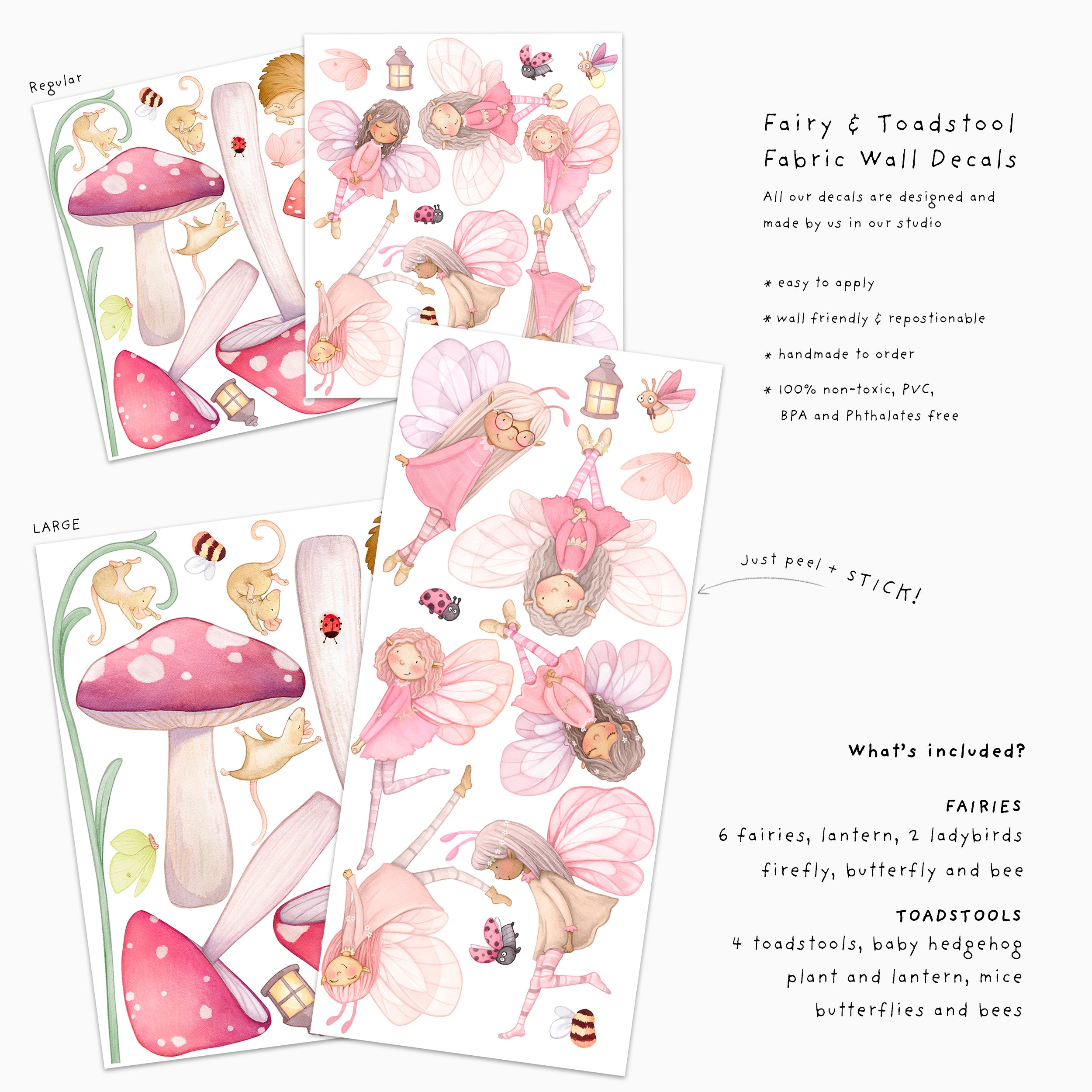Fairy and Toadstools Wall Decals