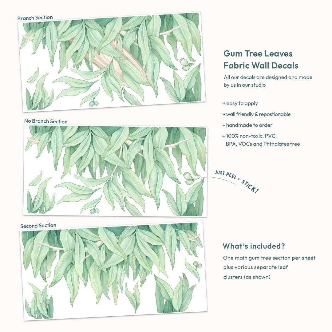 Gum Tree Leaves Wall Decal