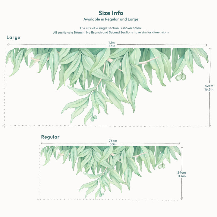 Gum Tree Leaves Wall Decal