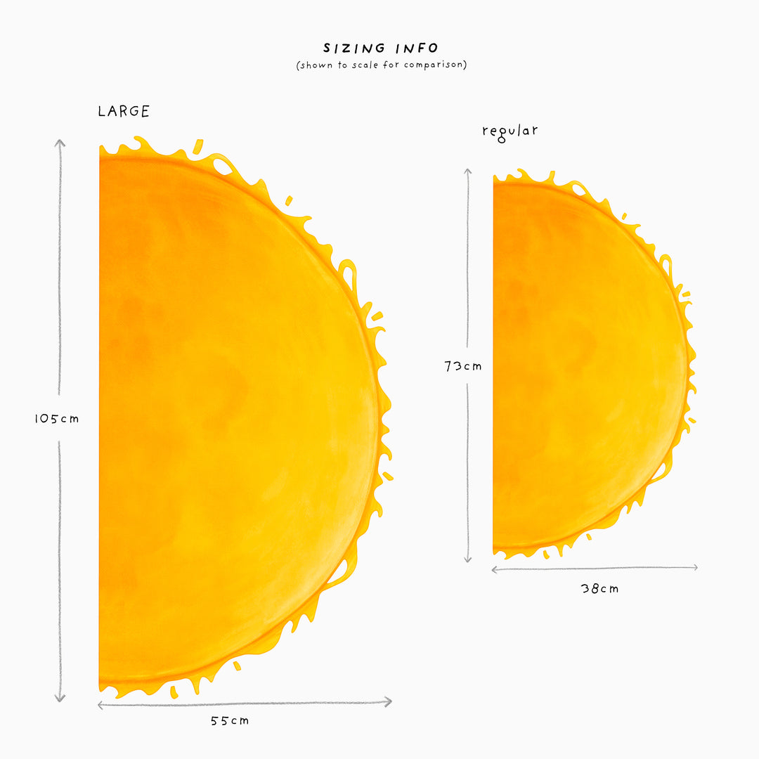 Solar System with Half Sun Wall Decals