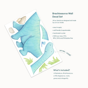 Jumbo Brachiosaurus Wall Decal Set