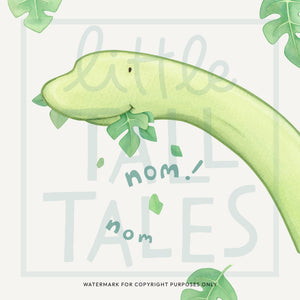 Jumbo Diplodocus Wall Decal Set