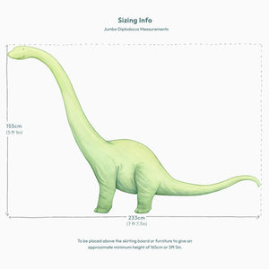 Jumbo Diplodocus Wall Decal Set