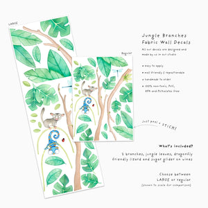 An image showing the contents of the Jungle Branches decals set