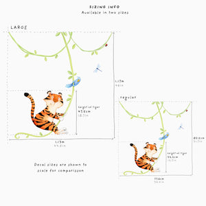 Jungle_Tiger_Decals, Little Tall Tales, Sizing Information
