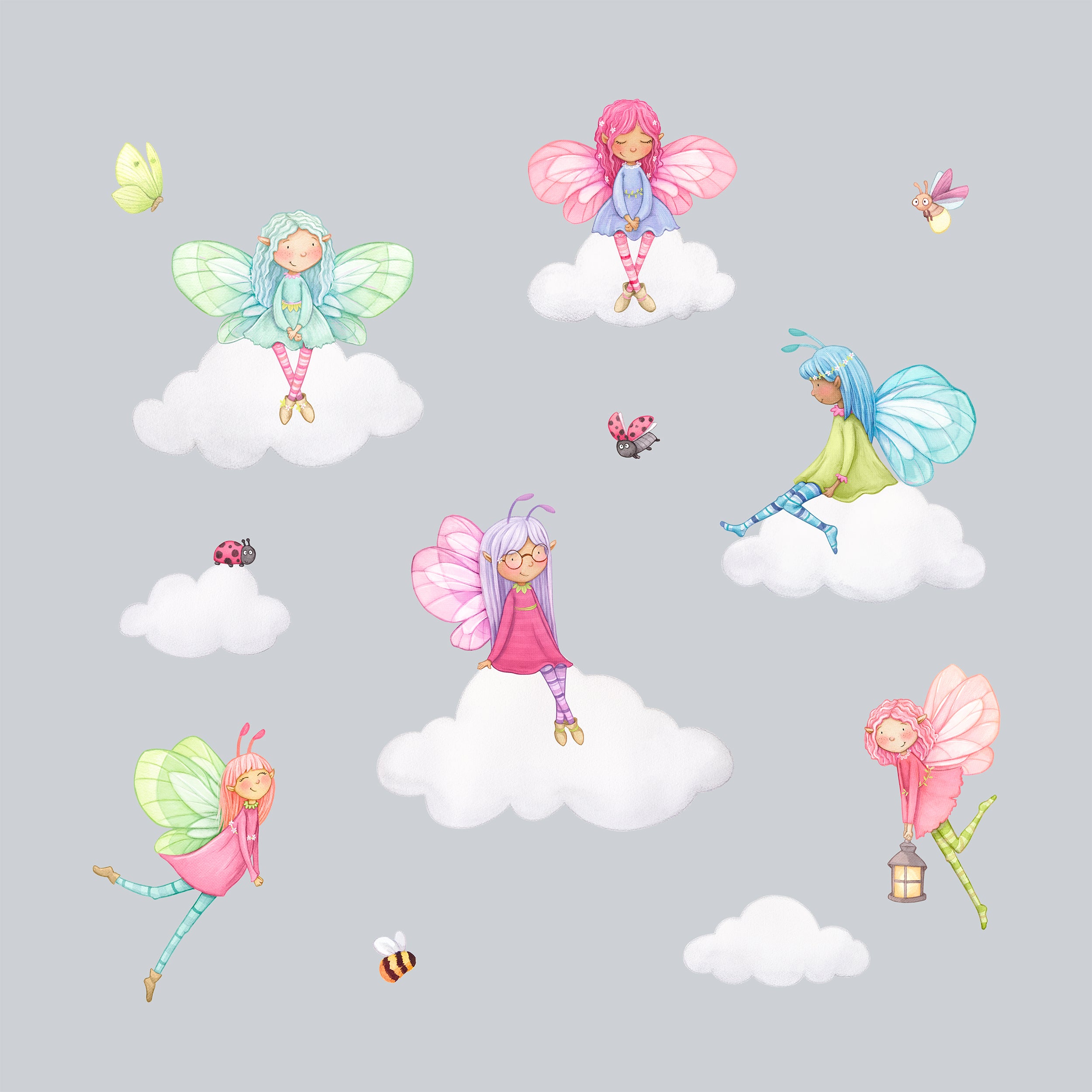 Fairy and Toadstools Wall Decals