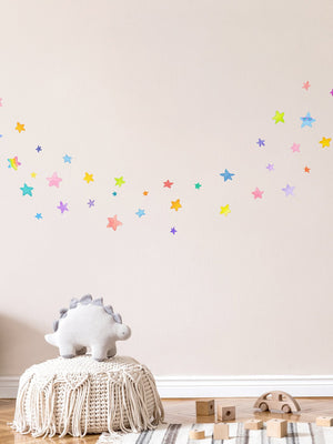 Rainbow star fabric wall decals, little tall tales