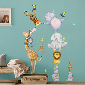 Safari Animal Stack Wall Decals