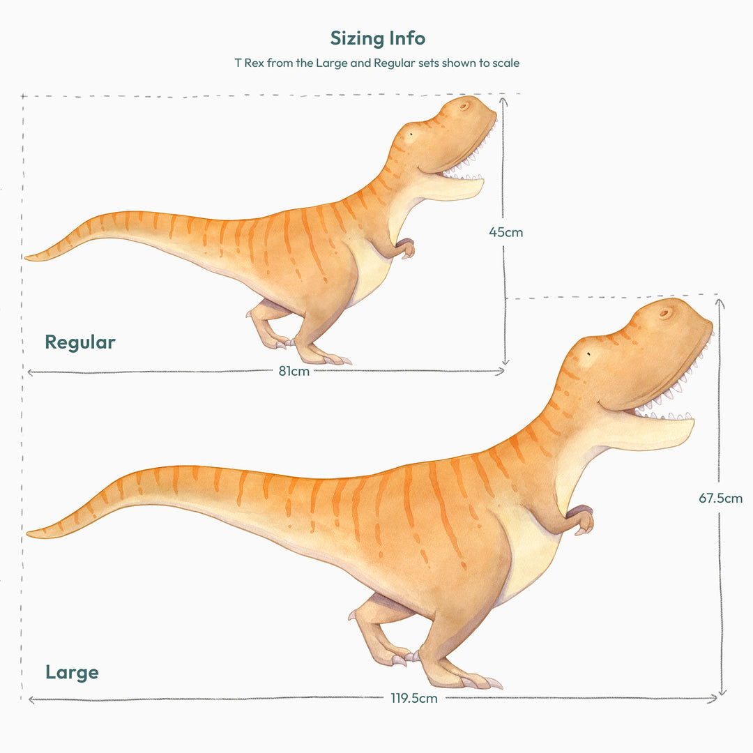 T Rex and Velociraptor Wall Decals