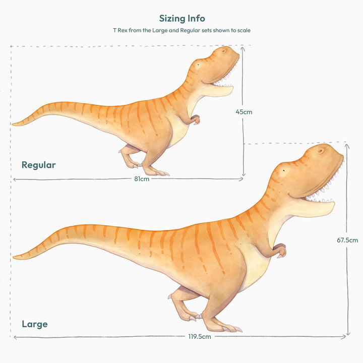 T Rex and Velociraptor Wall Decals