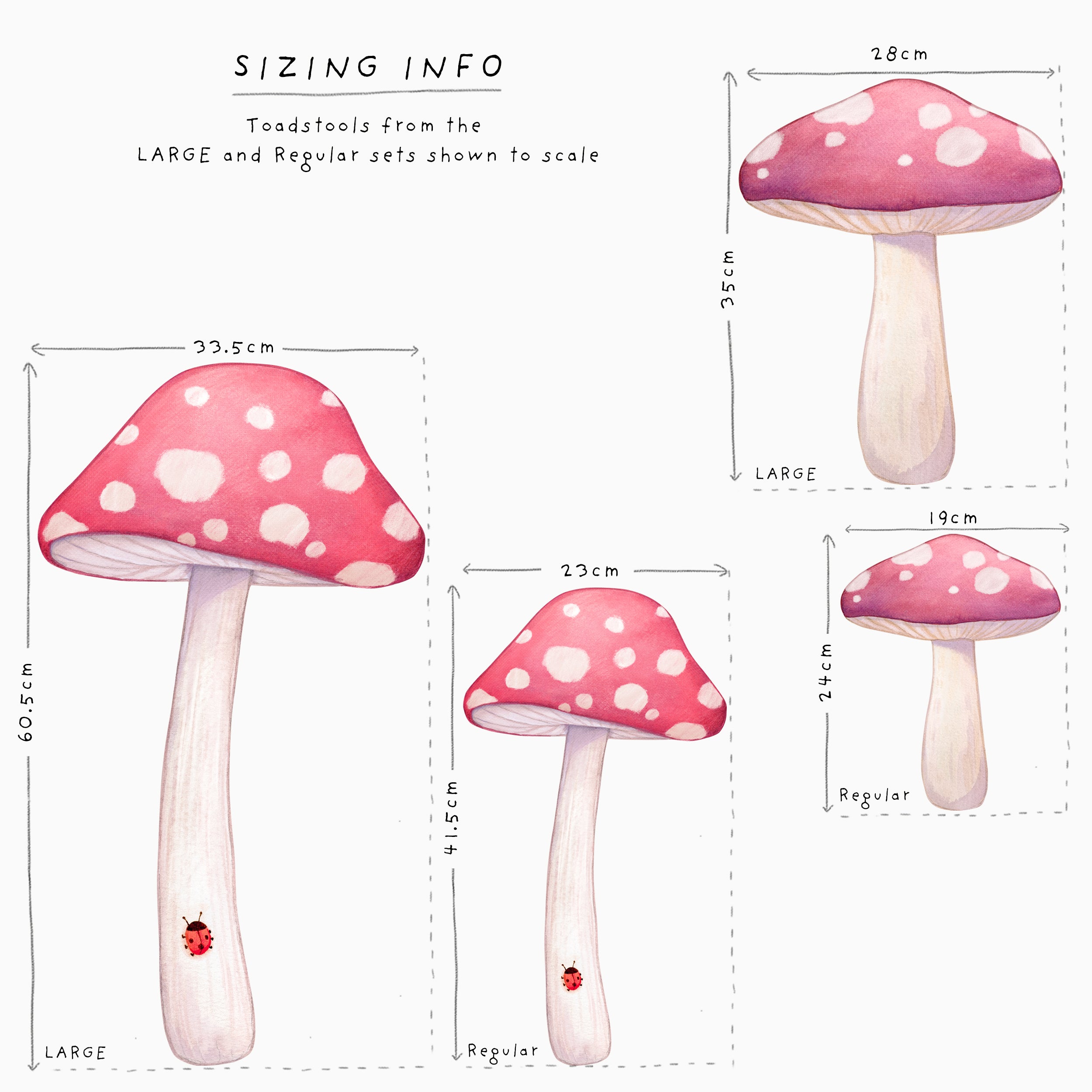 Fairy and Toadstools Wall Decals