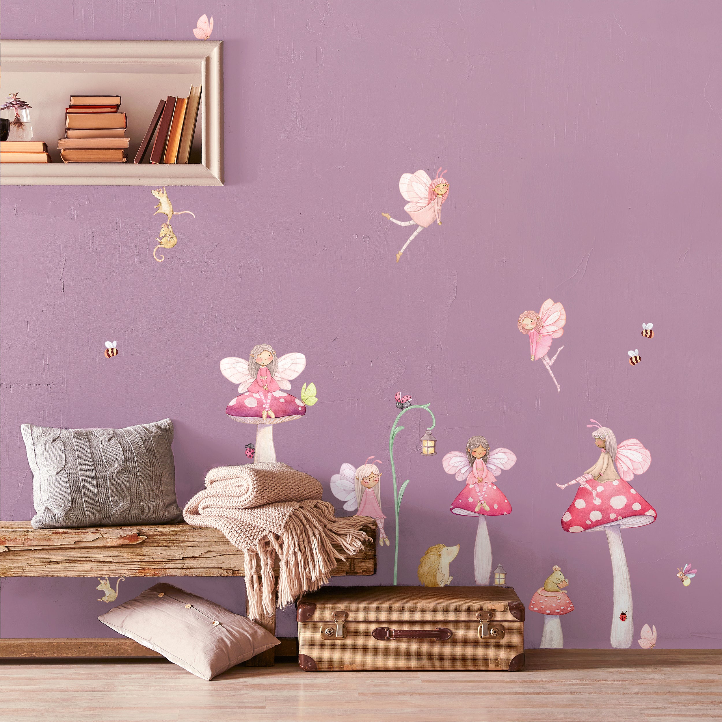 Fairy and Toadstools Wall Decals