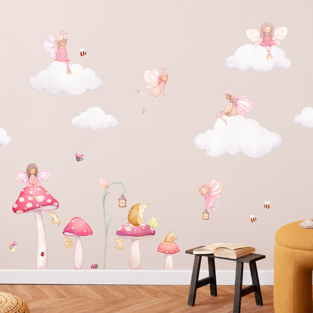 Fairy and Toadstools Wall Decals