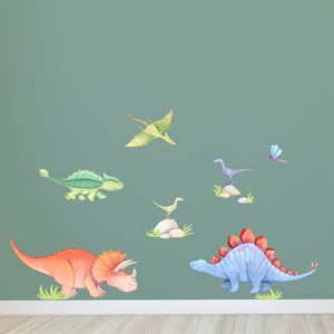 Triceratops and Stegosaurus Wall Decals