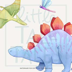 Triceratops and Stegosaurus Wall Decals