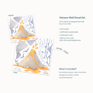 Prehistoric Volcano Wall Decals