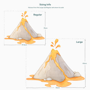Prehistoric Volcano Wall Decals
