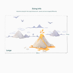 Prehistoric Volcano Wall Decals