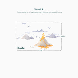 Prehistoric Volcano Wall Decals