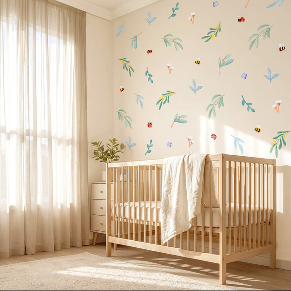 Wattle and Gum Sprigs Wall Decal Set