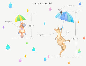 Aussie Animals 'Good Things' Sizing Info