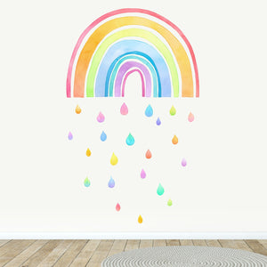Rainbow with Raindrops Wall Decal from Little Tall Tales