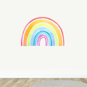 Large Rainbow Wall Decal for Children, bright colours