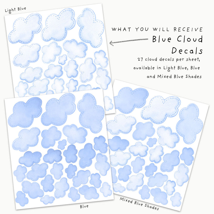 Blue Clouds Wall Decals