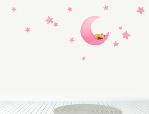 Fox Moon Wall Decal