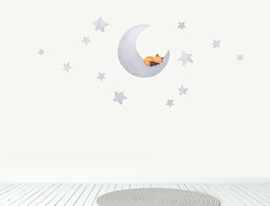 Fox Moon Wall Decal