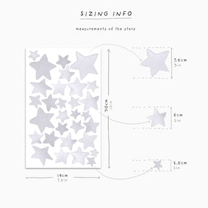 Full Moon and Stars Wall Decals