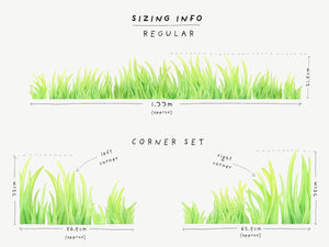 Grass Wall Stickers for Childrens rooms, Little Tall Tales, Sizing Information
