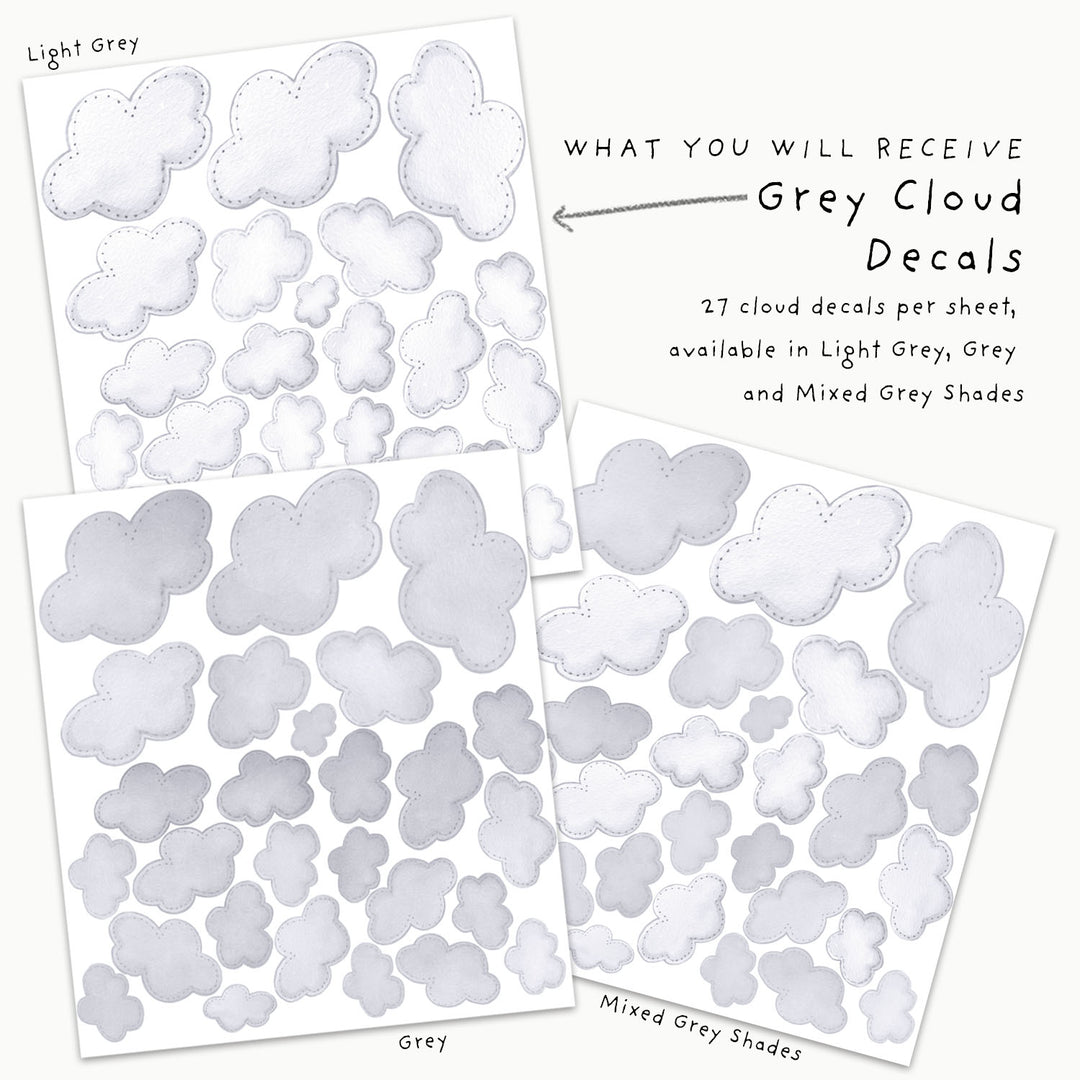 Grey Clouds Wall Decals