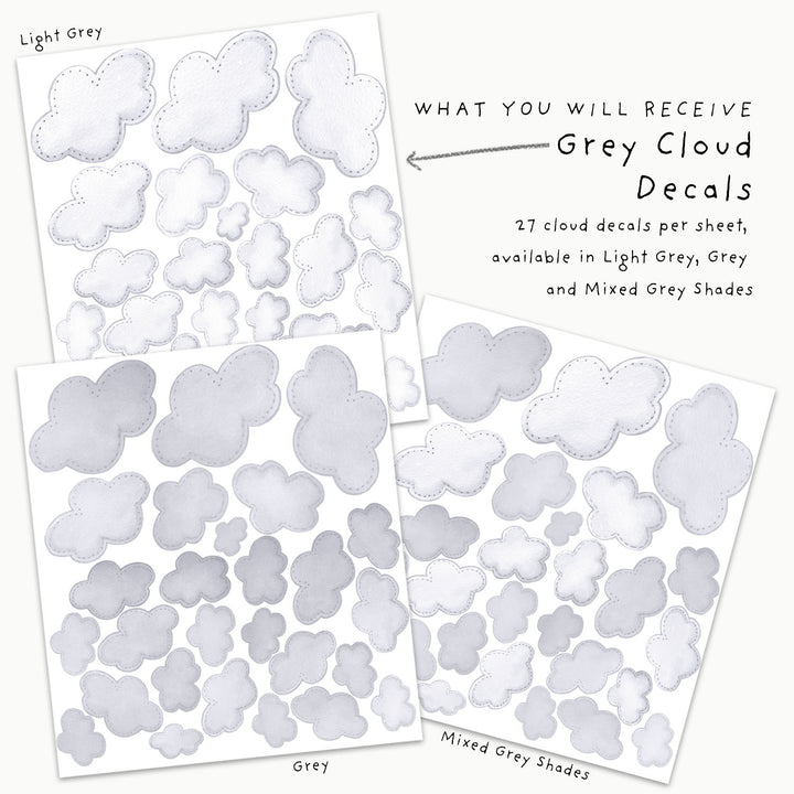 Grey Clouds Wall Decals