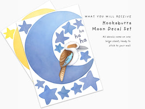 Kookaburra Moon Night Time Wall Decal