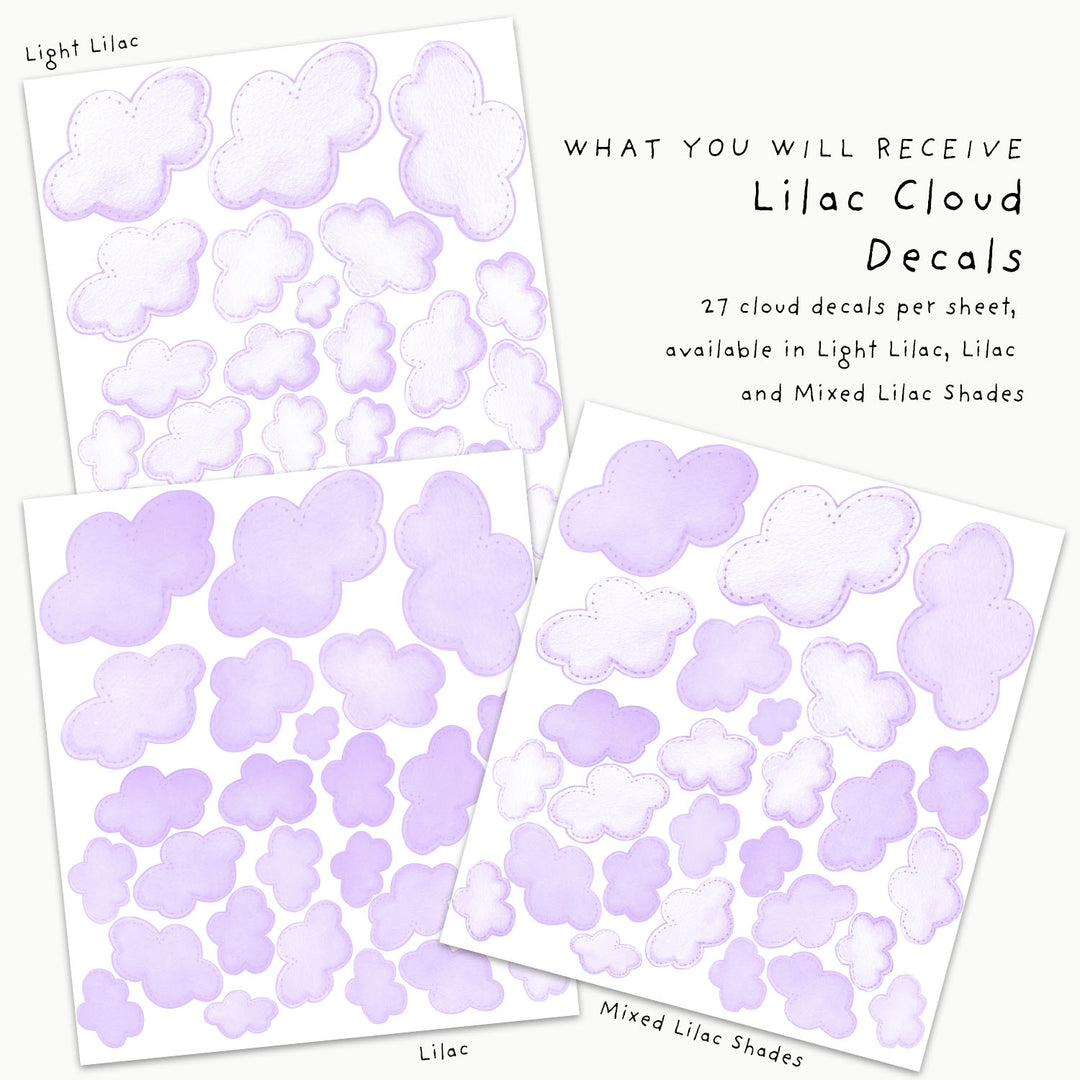 Lilac Clouds Wall Decals