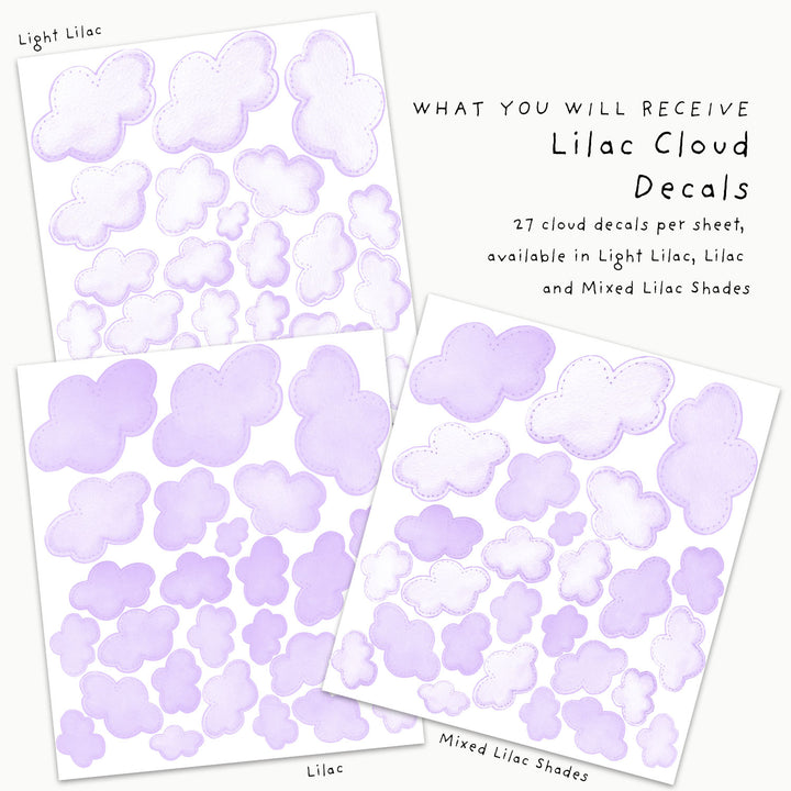 Lilac Clouds Wall Decals