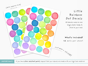Little Rainbow Dots Wall Decals