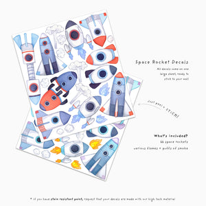 Space Rocket Wall Decals