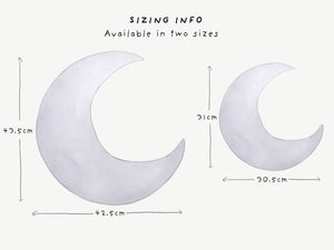 Light Grey Moon fabric wall decal for children