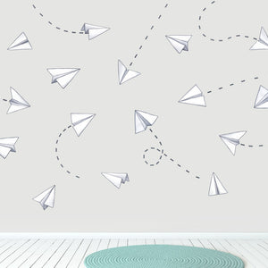 Paper plane wall decals from Little Tall Tales